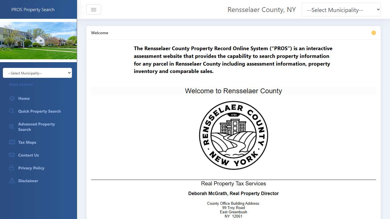 Rensselaer County - Assessment Search Online - PROS v1.0.0