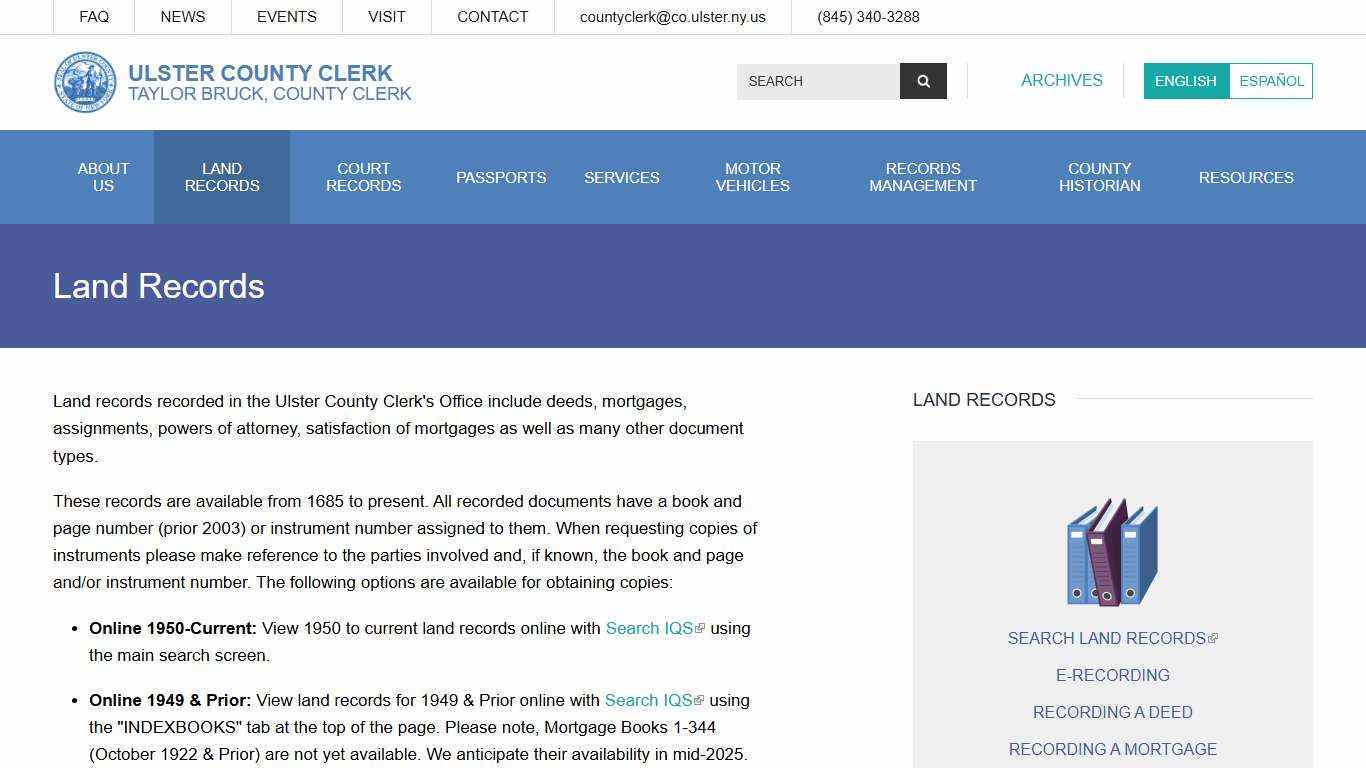 Land Records | Ulster County Clerk