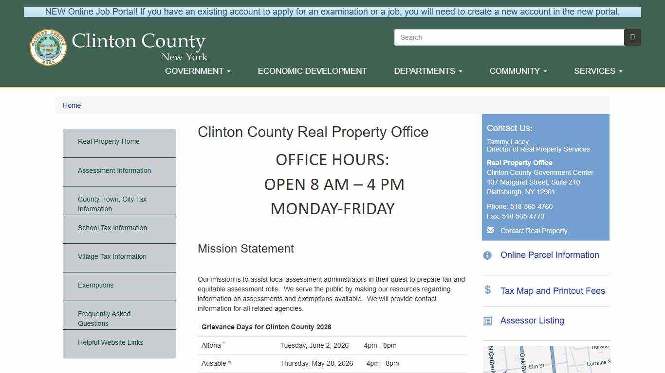 Clinton County Real Property Office | Clinton County New York